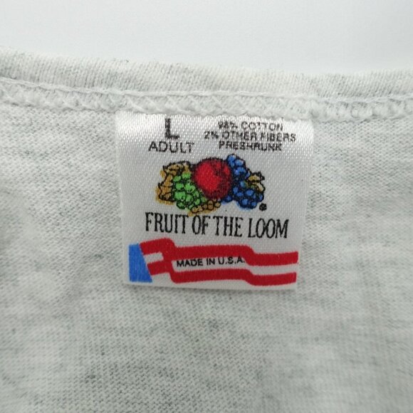 Fruit of the Loom Tank Top Men's Size Large White Cotton Graphics Round Neck - Picture 7 of 8